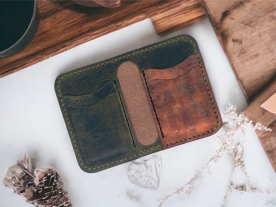 BM Mercury Custom Minimalist Handmade Leather Wallet No Lining - Etsy