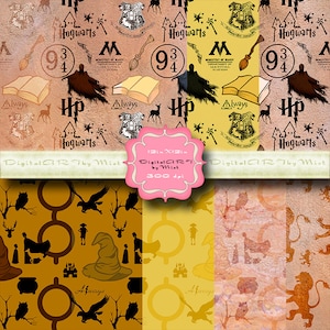 Magic Wizard Digital Scrapbooking Paper | Instant Download digital Scrapbook Paper Set | clipart part 3