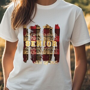 Class of 2025 Senior t-shirt sublimation design | Graduate senior 2025 design PNG SVG | Senior 2025 brushstoke png graduation design