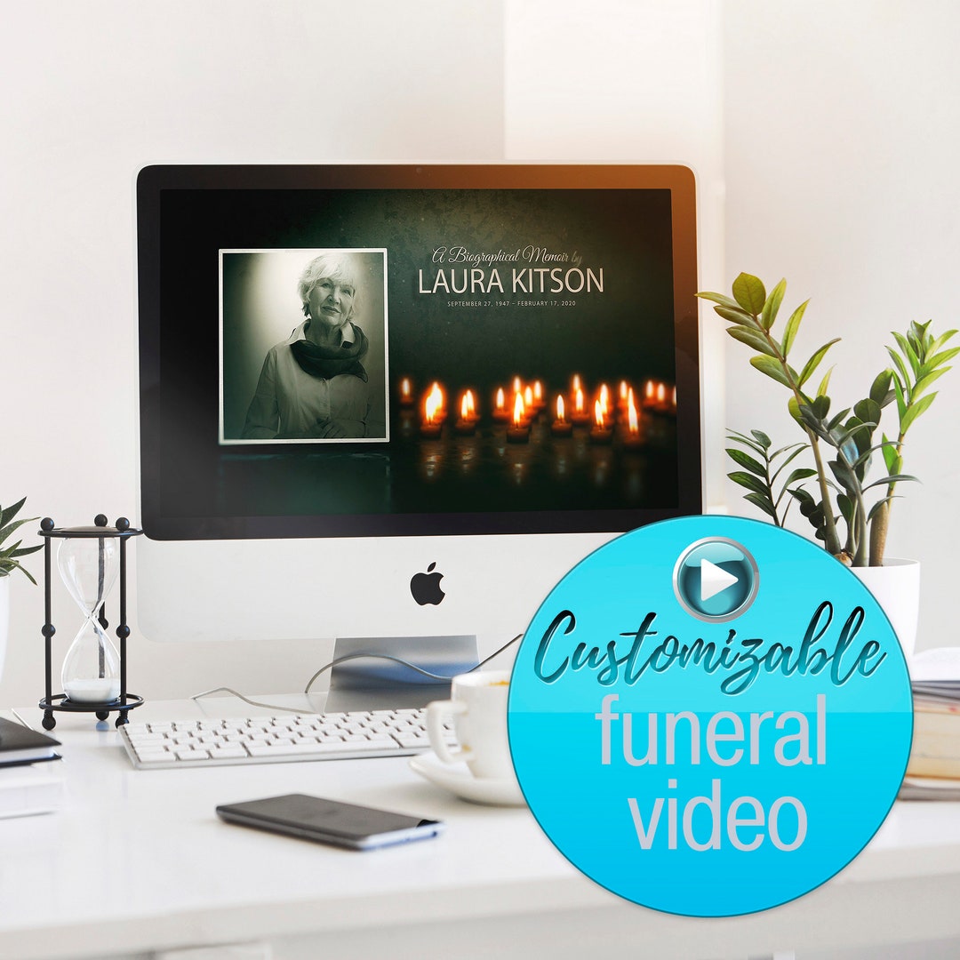 Memorial Funeral Video Custom of Celebration of Life for Etsy