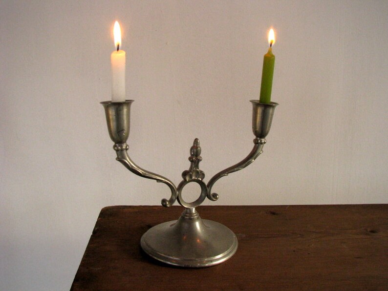 Swedish vintage pewter candle holder Marked Svenskt Tenn Etsy