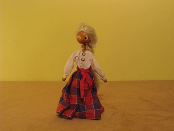 vintage wooden doll