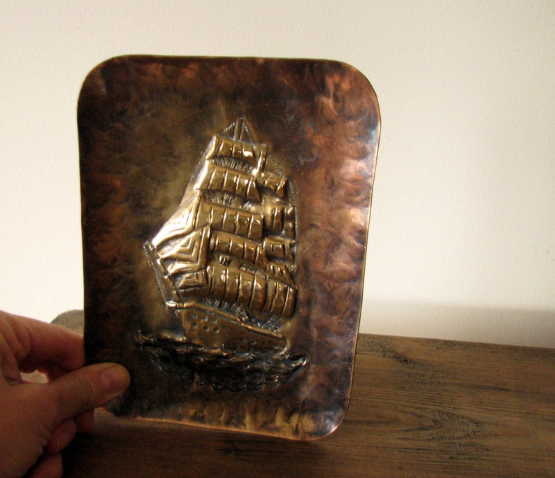 Vintage Copper Wall Plate Pressed Copper Wall Plate Featuring Etsy