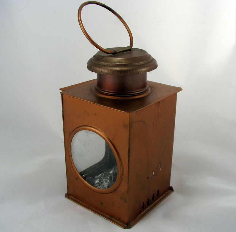 Copper Vintage Handmade Lantern Large Candle Hanging Lantern Etsy