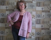Cropped cardigan Crochet cardigan Оpen cardigan Cotton cardigan.
