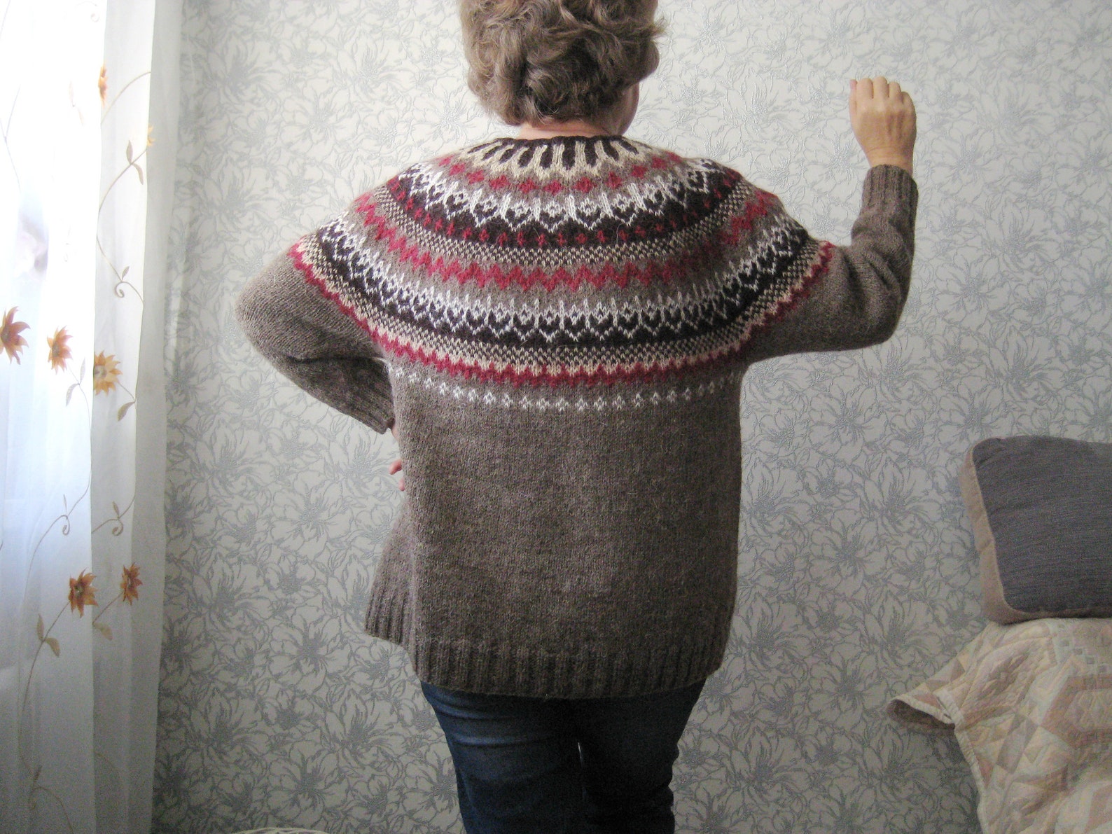 Icelandic Sweater Wool Sweater Organic Traditional Pattern