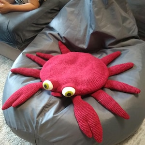 Süßes Krabbe Kissen Spielzeug, Gehäkelt, Geschenk Idee, Housewarming Geschenk, Outdoor Freizeit Kissen