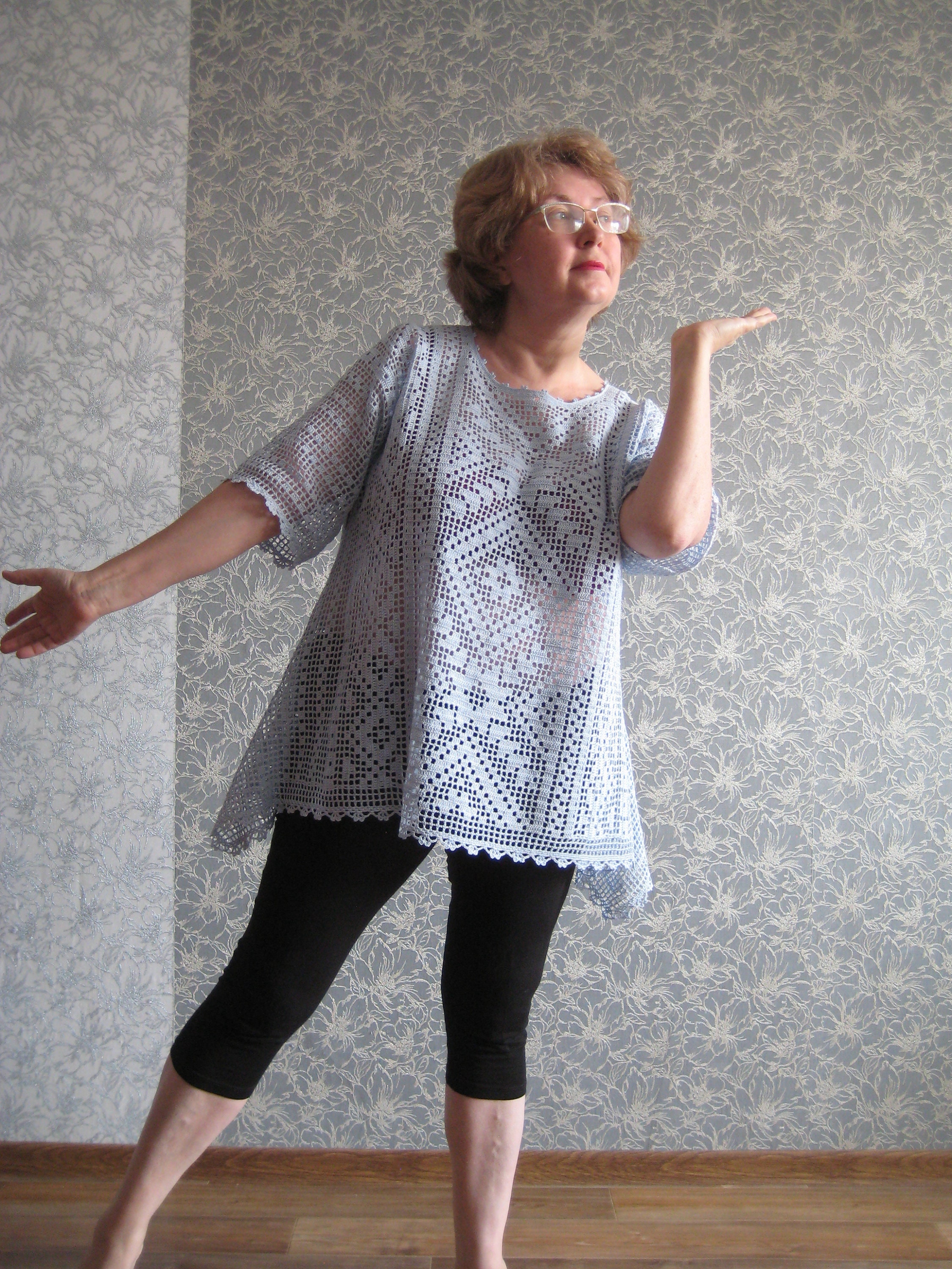 Crochet Plus Size Tunic Cotton to Order - Etsy