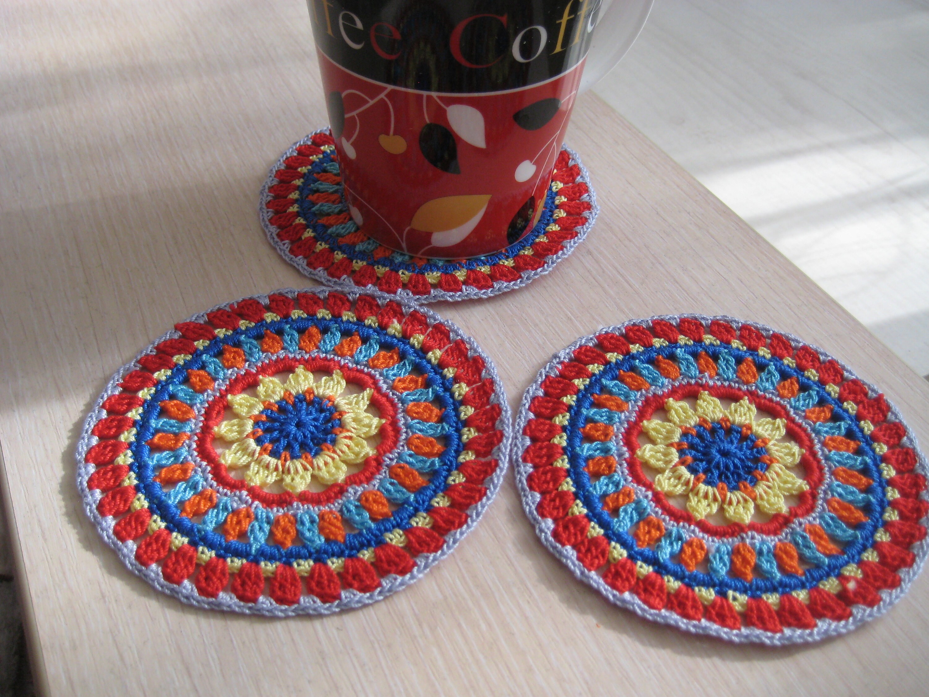 Set of 6 Coasters Crochet/100 Cotton Coaster Drinking Etsy