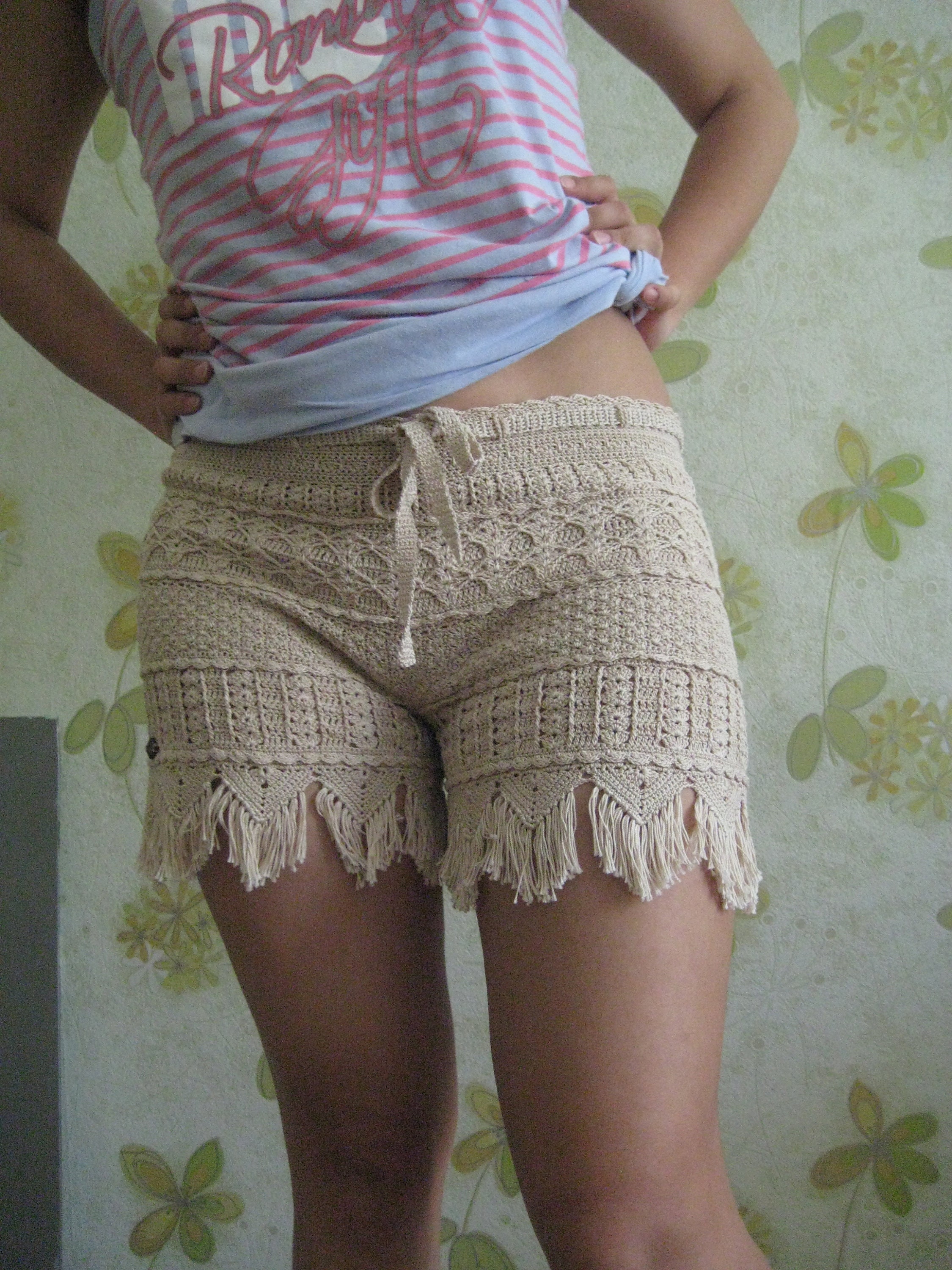 Fringe Shorts Crochet Booty Shorts 