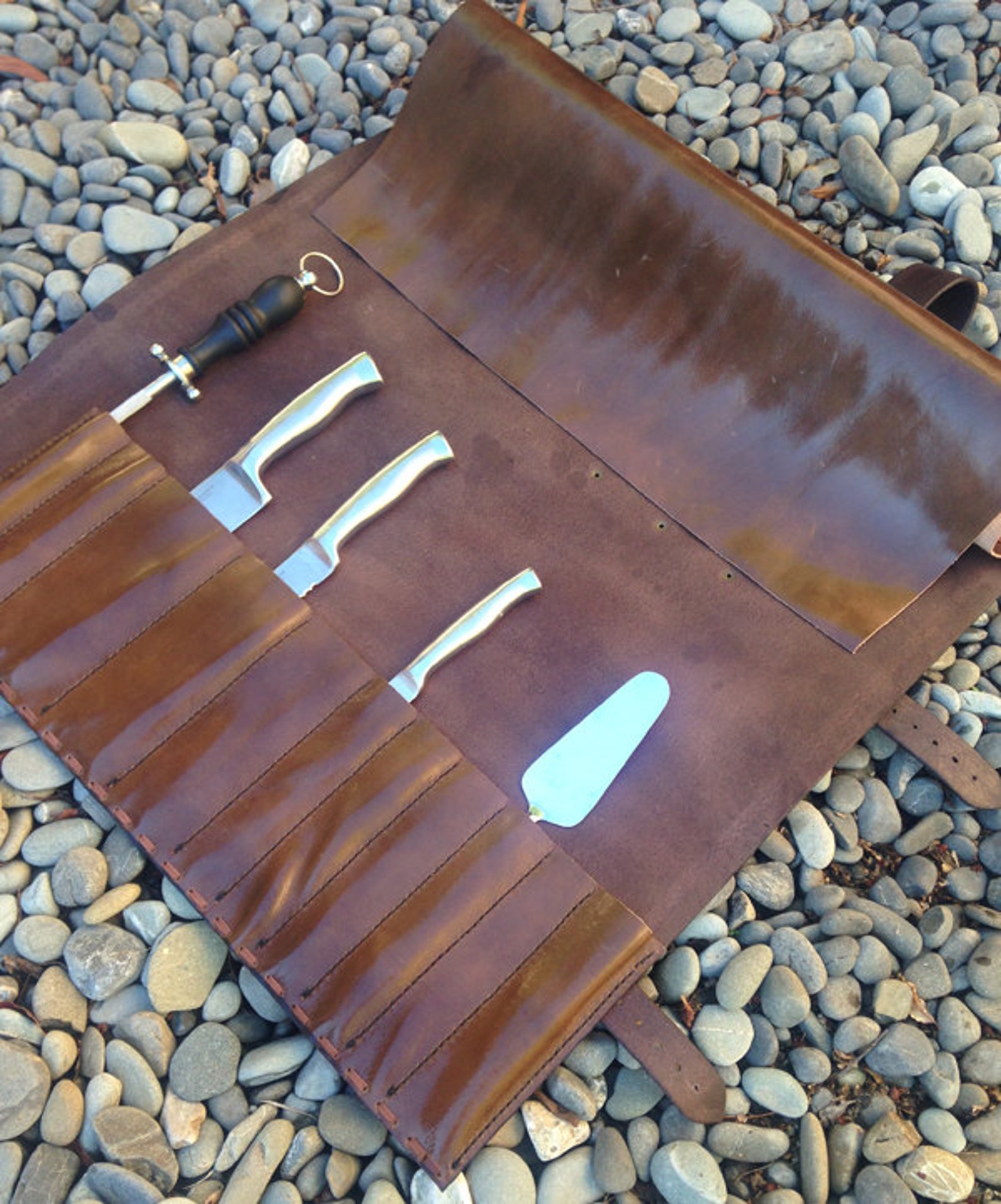 Custom Knife Roll Leather Handmade Etsy