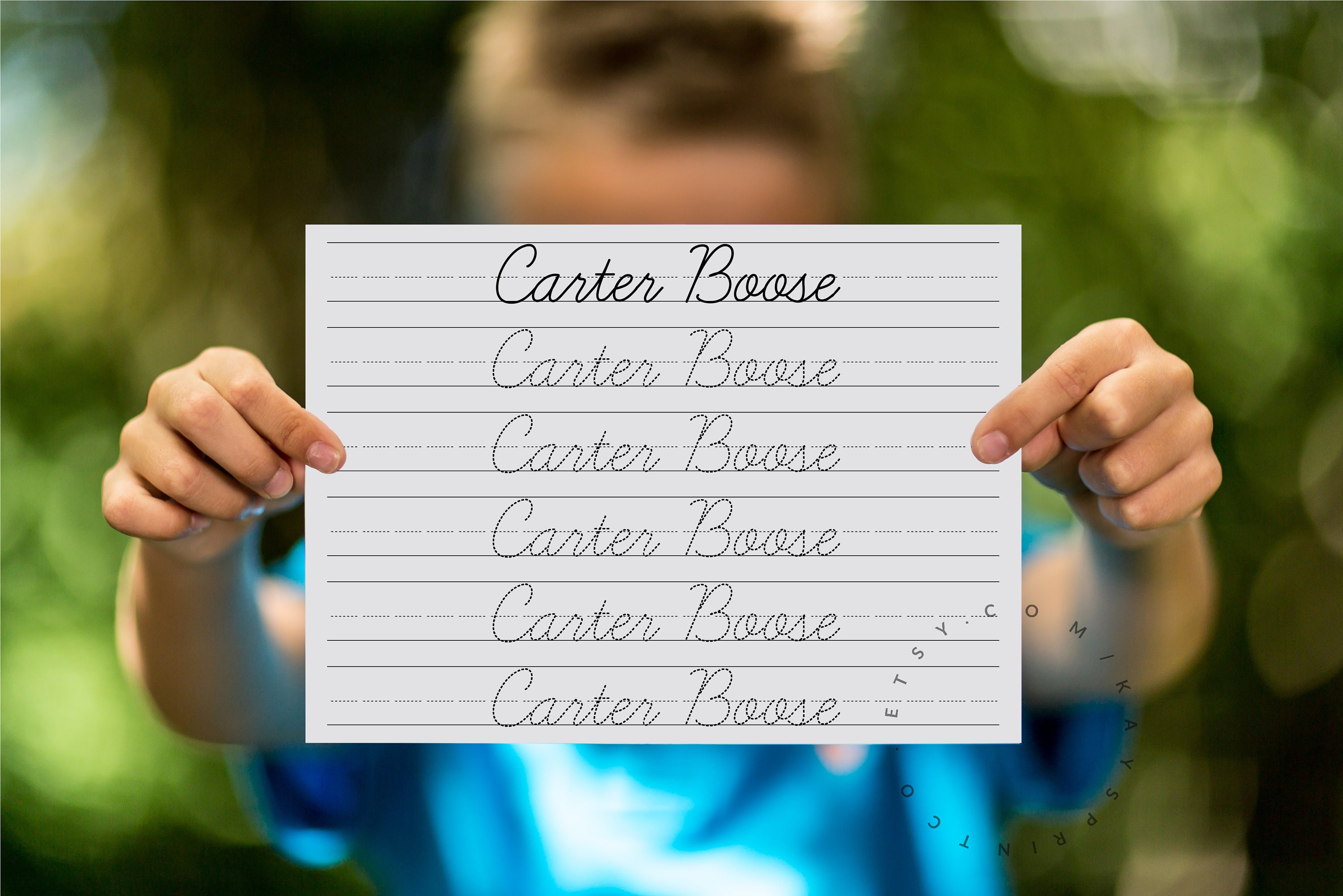 Custom Cursive Name Practice Worksheet Digital Download / Name | Etsy