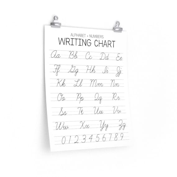 Cursive Writing Mini Chart Stickers