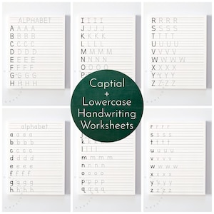Alphabet Tracing Worksheets Digital Download / Lowercase abc Practice, Learning Letters, ABC Tracing, ABC Worksheet, Uppercase abc Letters