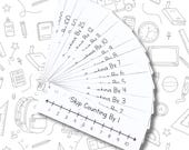 Set of 16 Skip Counting Flashcards Printable Skip Counting Cards Skip Counting Memorization Skip Counting Practice Math Homeschool Printable