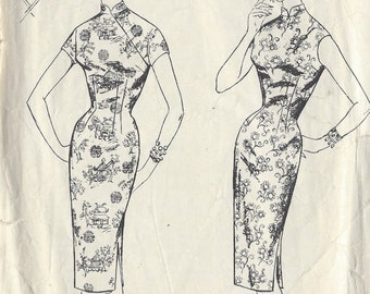 Años 50 Vintage patrón de costura B32 Vestido 1372