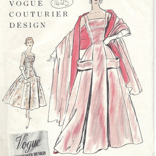 1954 Vintage VOGUE Sewing Pattern B32 DRESS EVENING Dress & Etsy