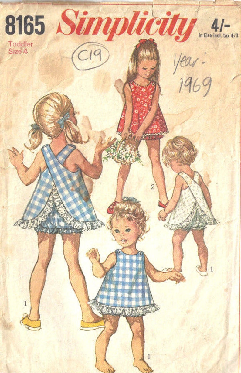 1969 Childrens Vintage Sewing Pattern S4 B23 TOP & Etsy