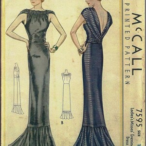 1938 Vintage Sewing Pattern B36 BATHROBE DRESSING GOWN 1442R