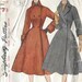 1952 Vintage Sewing Pattern COAT B33' (R313) Simplicity 4090 