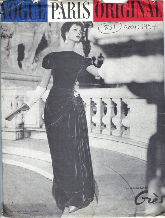 1957 Vintage Vogue Sewing Pattern 8 One Piece Dress 11 Etsy