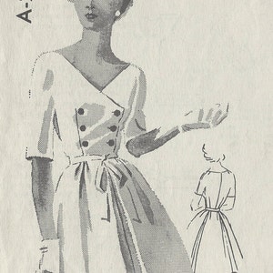 1021 1950s Vintage Sewing Pattern B38 WEDDING /& BRIDESMAID/'S DRESS