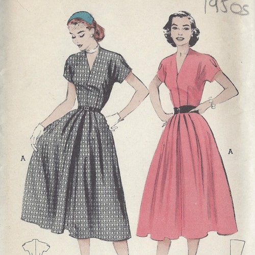 1950s Vintage Sewing Pattern B34 DRESS R174 Butterick - Etsy