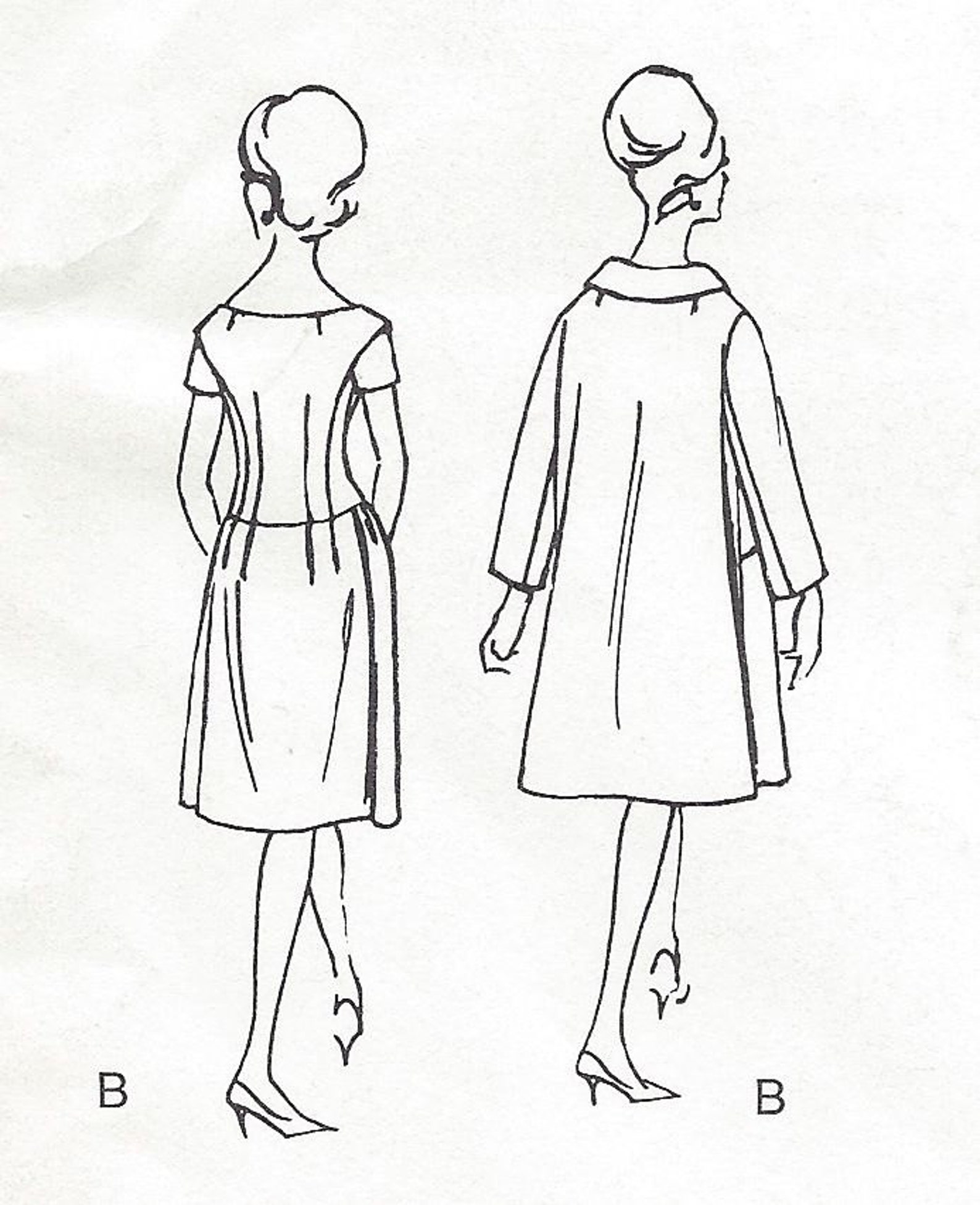 1950s Vintage VOGUE Sewing Pattern B34 DRESS & COAT 1265 by Etsy