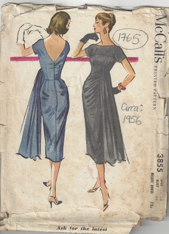 1959 Vintage VOGUE Sewing Pattern B34 DRESS /& JACKET LANVIN-CASTILLO 1843
