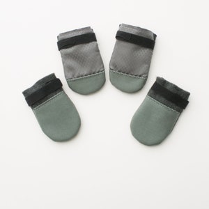Small Kawaii Dog Bootie Socks Gray - Ripstop, Fleece, Cordura.