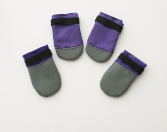 Medium Kawaii Dog Bootie Socks Purple - Ripstop + Fleece