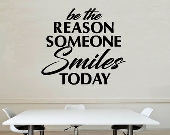 Smile Today Wall Decal: Inspirational Vinyl Lettering
