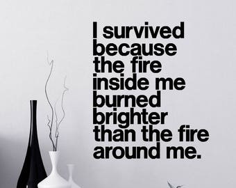 Game of Thrones Wall Decal: Fire Inside Me Vinyl Sticker