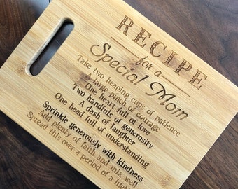 Engraved Bamboo Cutting Board: Recipe for a Special Mom