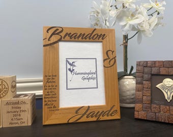 Personalized Engraved Wood Picture Frame, George Strait