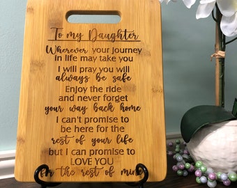 Engraved Bamboo Cutting Board, To My Daughter Gift