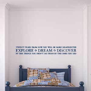 Wall Decal, Twenty Years from now, Wall Quote,  Vinyl Decal, Sticker, Wall Art, Wall Words, Graphic