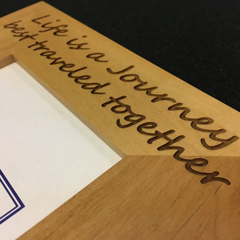 Life is a Journey Custom Engraved Frame Gift for Couple Etsy