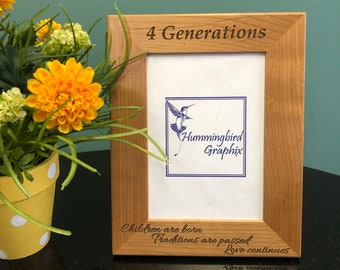 4 Generations Picture Frame, Mother's Day Gift, Mom Gift, Grandma Gift, Grandmother Gift,  Christmas Gift