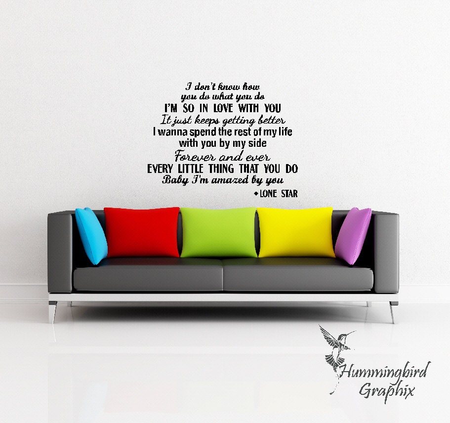 New York Concrete Jungle Lyrics Music Bedroom Decal Wall Art Sticker  Picture