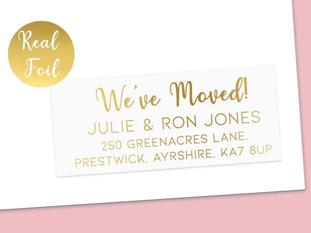 We've Moved Personalised Sticker Sheet Return Address - Etsy UK