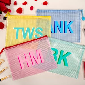 Schatten-Monogramm-Pooltasche, Personalisierte Brautjungfern-Strandtasche, Personalisierte wasserdichte Pooltasche, Brautjungfern-Geschenktasche, Junggesellinnenabschied