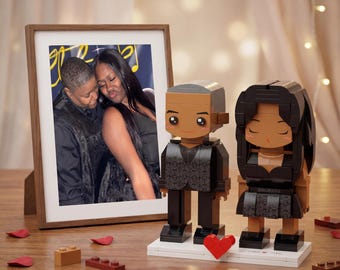 Individuell gestaltete Pärchen-Spielfiguren aus Bausteinen: Das perfekte Geschenk für Sie und Ihre Familie, individuelle Actionfigur, Mini-Spielfiguren aus Bausteinen, Spielzeug im Blockstil, einzigartiges Sammlerstück