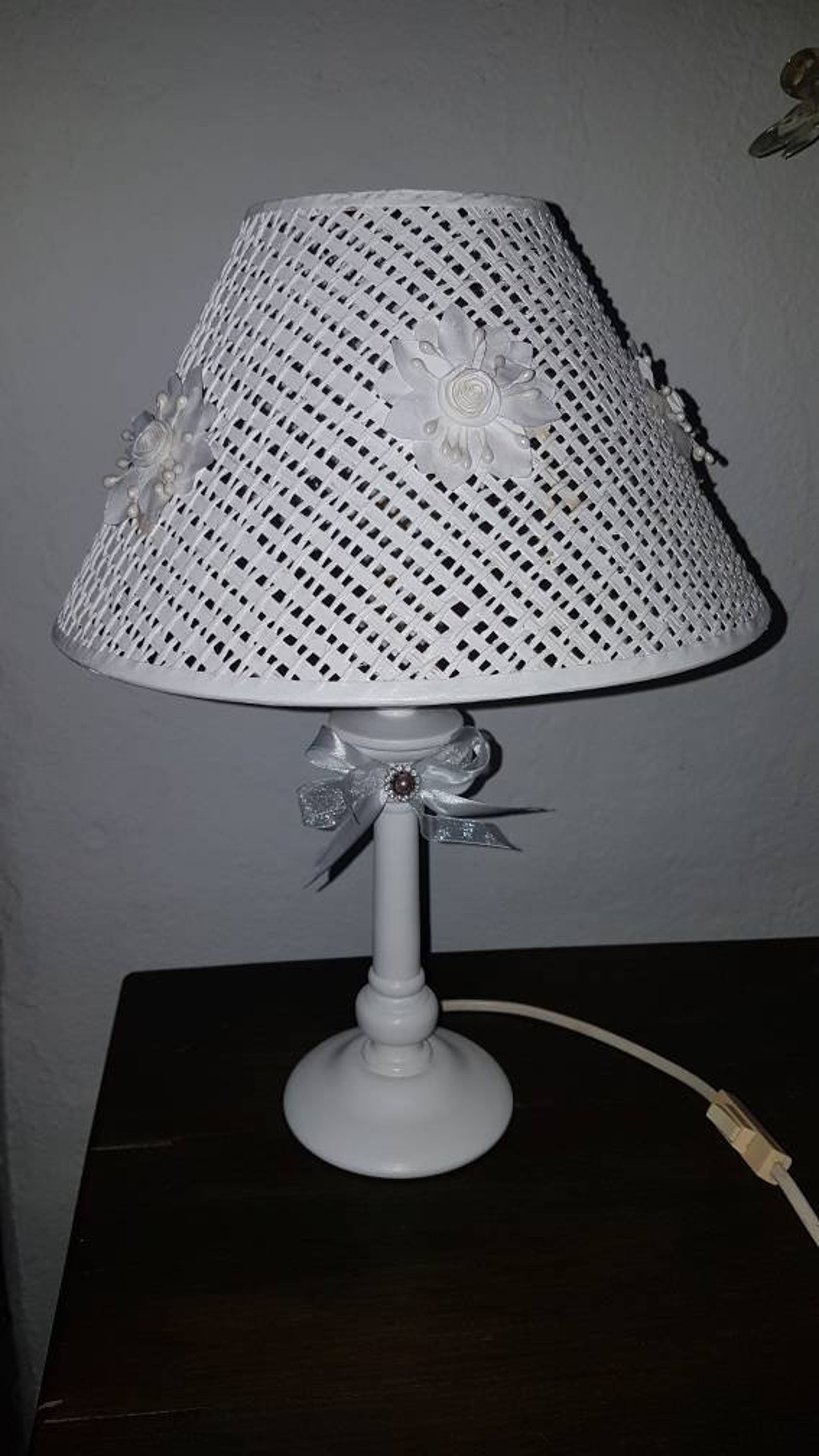Lampe de chevet Shabby chicbedside lampHand madeHome Etsy France