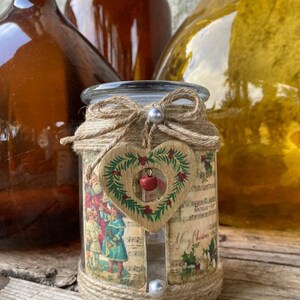 Glasfat. Återvunnet. Juldekor. Vintage jul. Handgjort. Crearecup Workshop