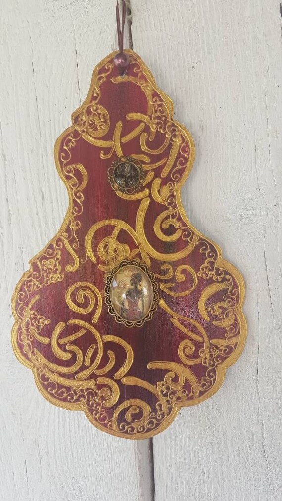 Déco à Accrocher Pampille Chantournage Afrique Bois Découpé