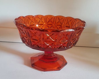 Vintage fruit bowl / Decorated glass / Glass painted / Home decor / Boho style / Oriental style / Atelier Crearecup
