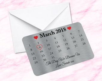 Personalised Sentimental Keepsake Day You Became My Daddy Metal Wallet Card Gift