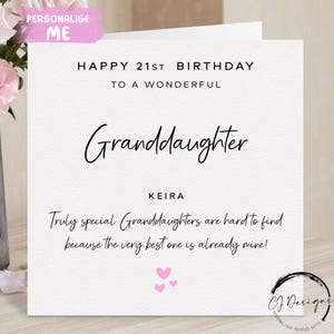 Biglietto di auguri di compleanno personalizzato per nipote, davvero speciale - Cuori rosa QUALSIASI TESTO / ETÀ 14° 15° 16° 17° 18° 21° 25° 30° 40° 50° 60°
