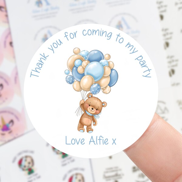 Goldstar Personalised Birthday Party Bag Stickers - Funny Labels, Sweet Cone Stickers, Matt Finish - 24 Or 35 Pack